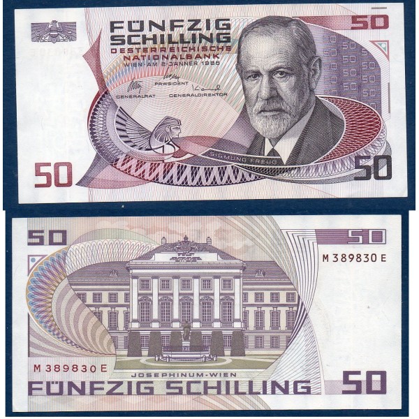 Autriche P.149, Spl Billet de 50 schilling 1986 Freud