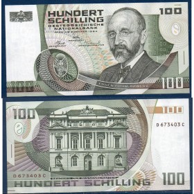 Autriche P.150, Neuf Billet de 100 schilling 1984 Bawerk
