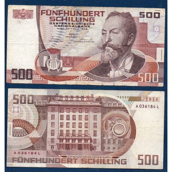 Autriche P.151, TB Billet de 500 schilling 1985 Otto Wagner