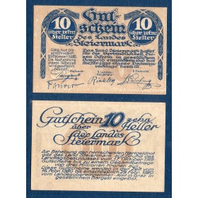 Autriche P.S135, Spl Billet de 10 heller 1919