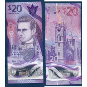 Barbade P.83, TTB Billet de 20 dollars 2022 Samuel Jackman Prescod