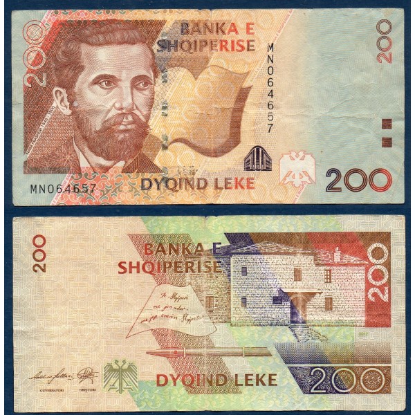 Albanie P.71b, TTB Billet de 200 Leke 2012 Naim Frasheri