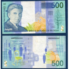 Belgique P.149, TTB Billet de 500 Francs Belge 1998 René Magritte