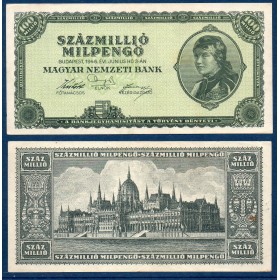 Hongrie P.130, TTB Billet de 100 millions Pengo 1946