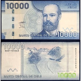 Chili P.164a, TTB Billet de 10000 Pesos 2009 Arturo Prat