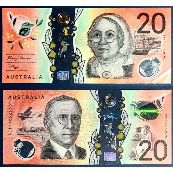 Australie P.64b, TTB Billet de 20 Dollars 2019 Mary Reibey