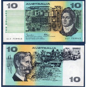 Australie P.45e, TTB Billet de 10 Dollars 1985