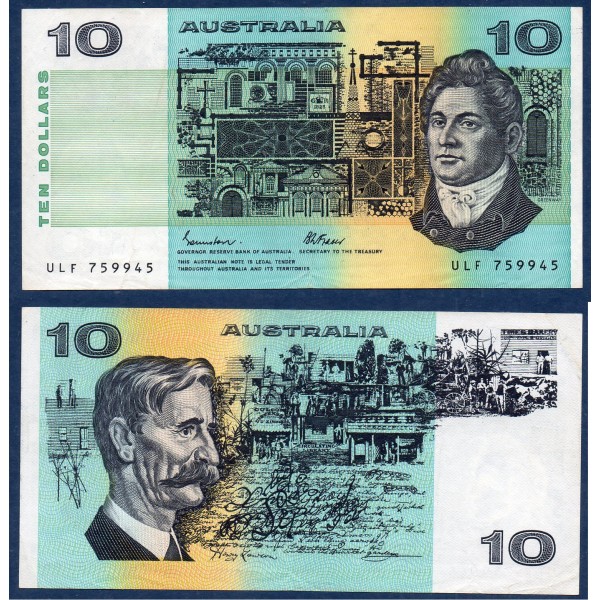 Australie P.45e, TTB Billet de 10 Dollars 1985