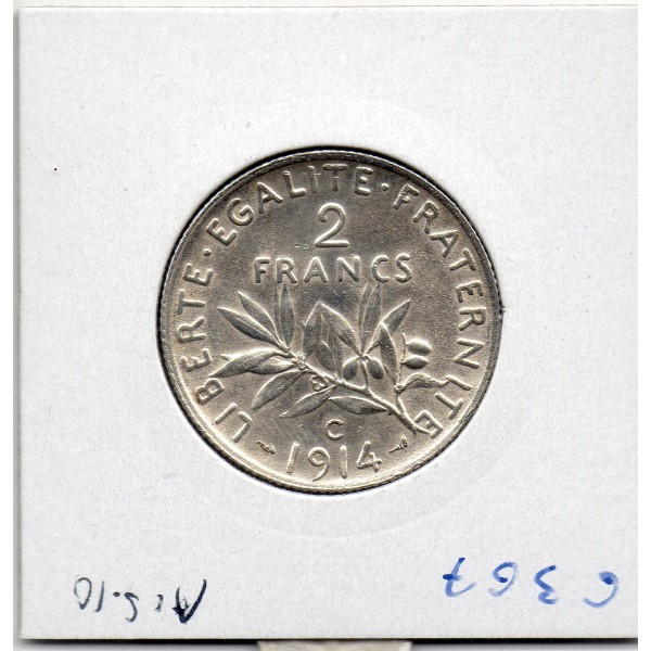 2 Francs Semeuse Argent 1914 C Castelsarrasin Sup+