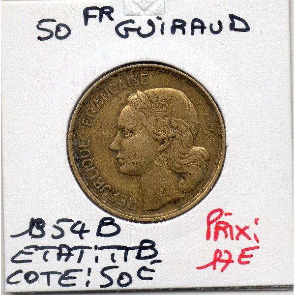 50 francs Coq Guiraud 1954 B TTB