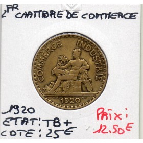 Bon pour 2 francs Commerce Industrie 1920 TB+