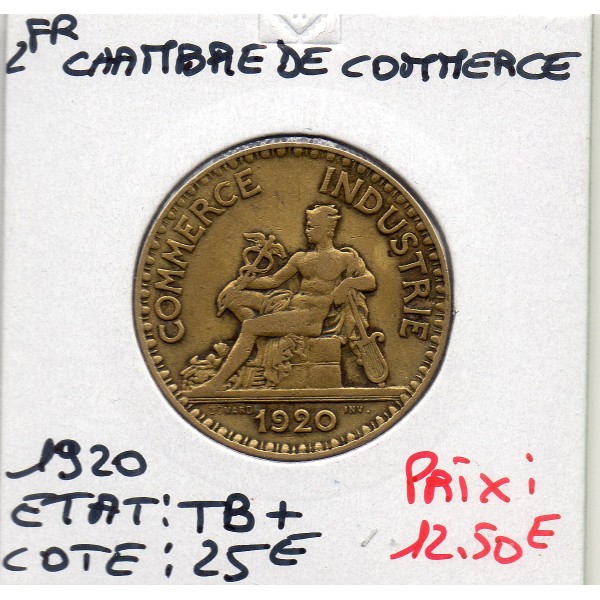 Bon pour 2 francs Commerce Industrie 1920 TB+