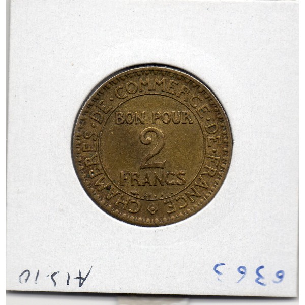 Bon pour 2 francs Commerce Industrie 1925 Sup-