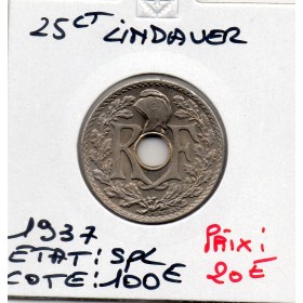 25 centimes Lindauer 1937 Spl