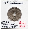 25 centimes Lindauer 1937 Spl