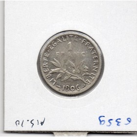 1 franc Semeuse Argent 1906 TTB-