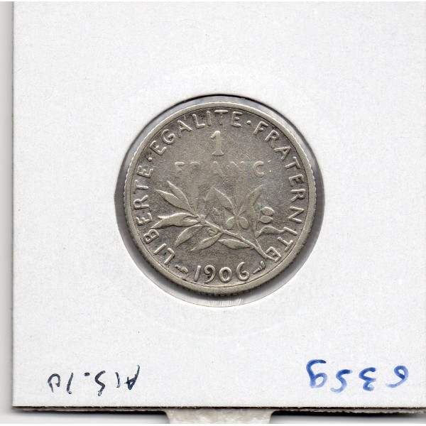 1 franc Semeuse Argent 1906 TTB-