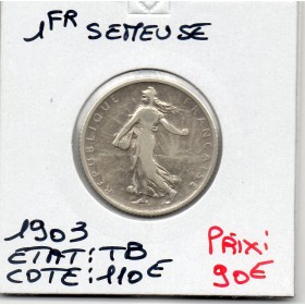 1 franc Semeuse Argent 1903 TB