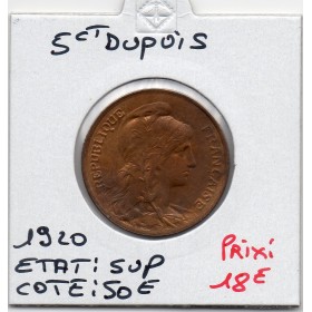 5 centimes Dupuis 1920 Sup