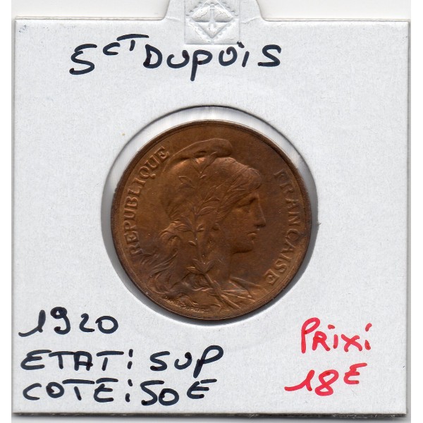 5 centimes Dupuis 1920 Sup