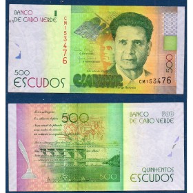 Cap vert P.72a, TTB, Billet de 500 escudos 2014 Barbosa