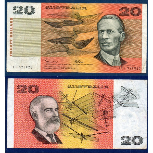Australie P.46e, TB Billet de 20 Dollars 1974-1994 Kingsford-Smith