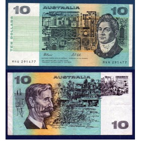 Australie P.45g, TTB Billet de 10 Dollars 1991 Greenway Lawson