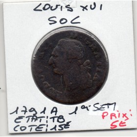 Sol 1791 A Paris 1er semestre Heron Louis XVI TB