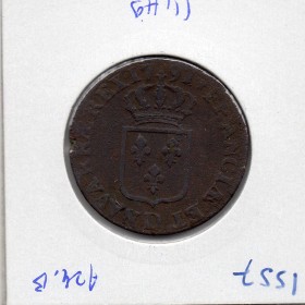Sol 1791 D Lyon 1er semestre cuivre Louis XVI TTB