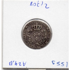 1/10 Ecu au bandeau 1757 Z Grenoble Louis XV TB-
