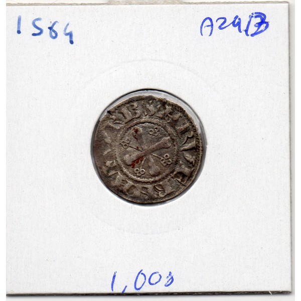 Auvergne, évêché de Clermont, anonyme (1000-1150) denier TTB