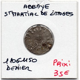 Limousin, Abbaye Saint Martial de Limoges, anonyme (1106-1150) Denier TTB