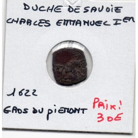 Duché de Savoie, Charles Emmanuel 1er (1622) Grosso di piemonte TB