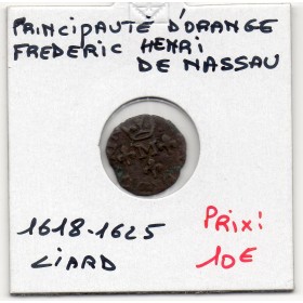 Principauté D'Orange, Frederic Henri de Nassau (1618-1625) Liard TB