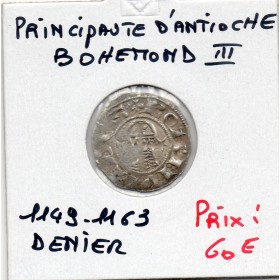 Croisade Principauté d'Antioche, Bohemond III 1149-1163 denier