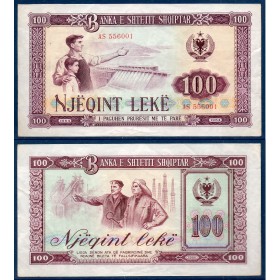 Albanie P.39a, TTB Billet de 100 Leke 1964 Barrage
