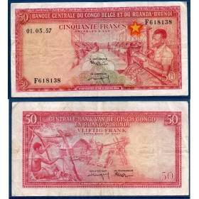 Congo Belge P.32, TTB- Billet de 50 francs 01.05.1957