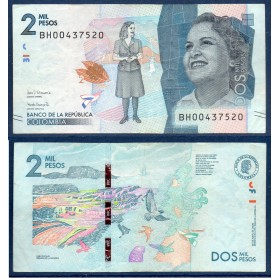 Colombie P.458f, TTB Billet de 2000 Pesos 2020 Debora Arango Perez