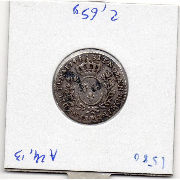 1/10 Ecu au bandeau 1741 M Toulouse Louis XV TTB