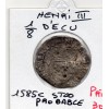 1/8 ou huitième d'Ecu Croix de Face Saint-lo Henri III  (1585 C) B