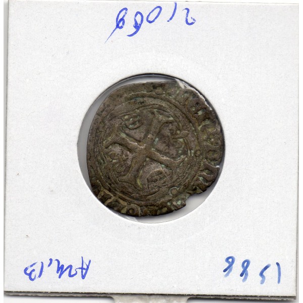 Blanc a la couronne La Rochelle Louis XI (1461) TB