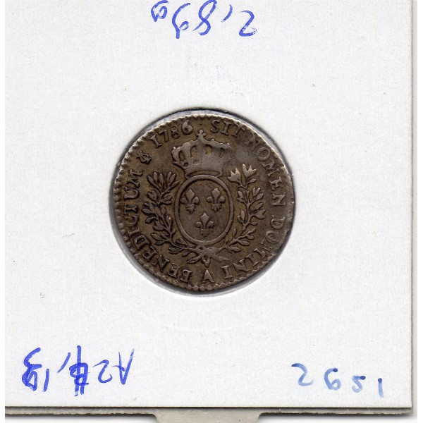 1/10 Ecu 1786 A Paris Louis XVI TTB