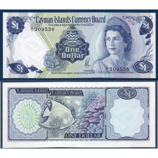 Cayman  P.1a Neuf Billet de 1 dollar 1971 A/1