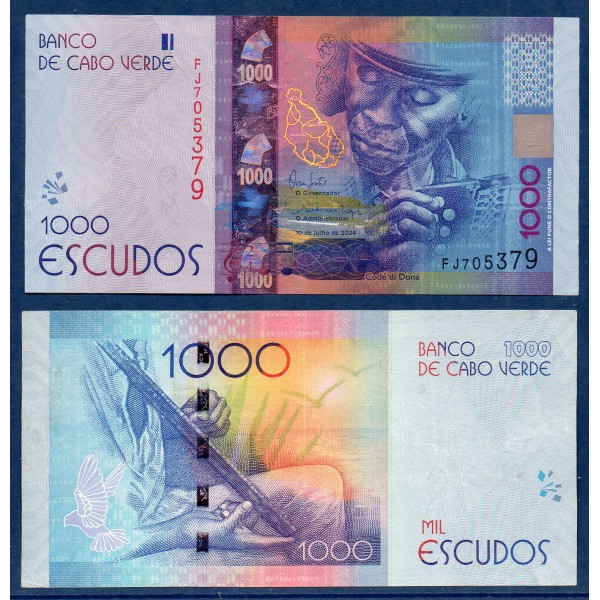 Cap vert P.73b, TTB Billet de 1000 escudos 2024 Codé di Dona