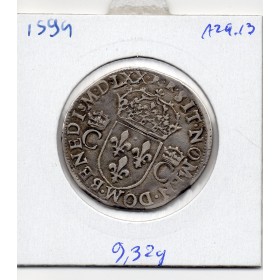 Teston 2eme Type 1580 M Toulouse Charles IX  TTB