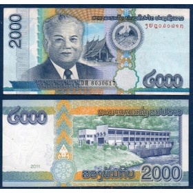 Laos P.41a, TTB Billet de 2000 Kip 2011