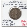 1/6 Ecu ou 20 sols France Navarre 1720 W Lille Louis XV TB