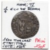 1/4 ou quart d'Ecu de Bearn 1600 Morlas Henri IV TTB+