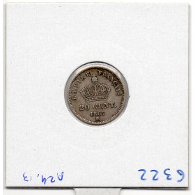 20 centimes Napoléon III tête laurée 1867 BB Strasbourg TTB-