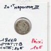 20 centimes Napoléon III tête laurée 1866 A Paris TB